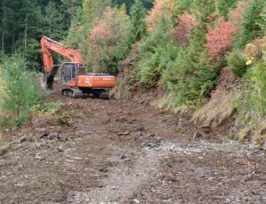 WeineCreek Main Line reconstruction. Eagle Eye Enterprises LTD Yann Gagnon owner/operator, Oct 2012.